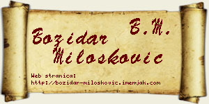 Božidar Milošković vizit kartica